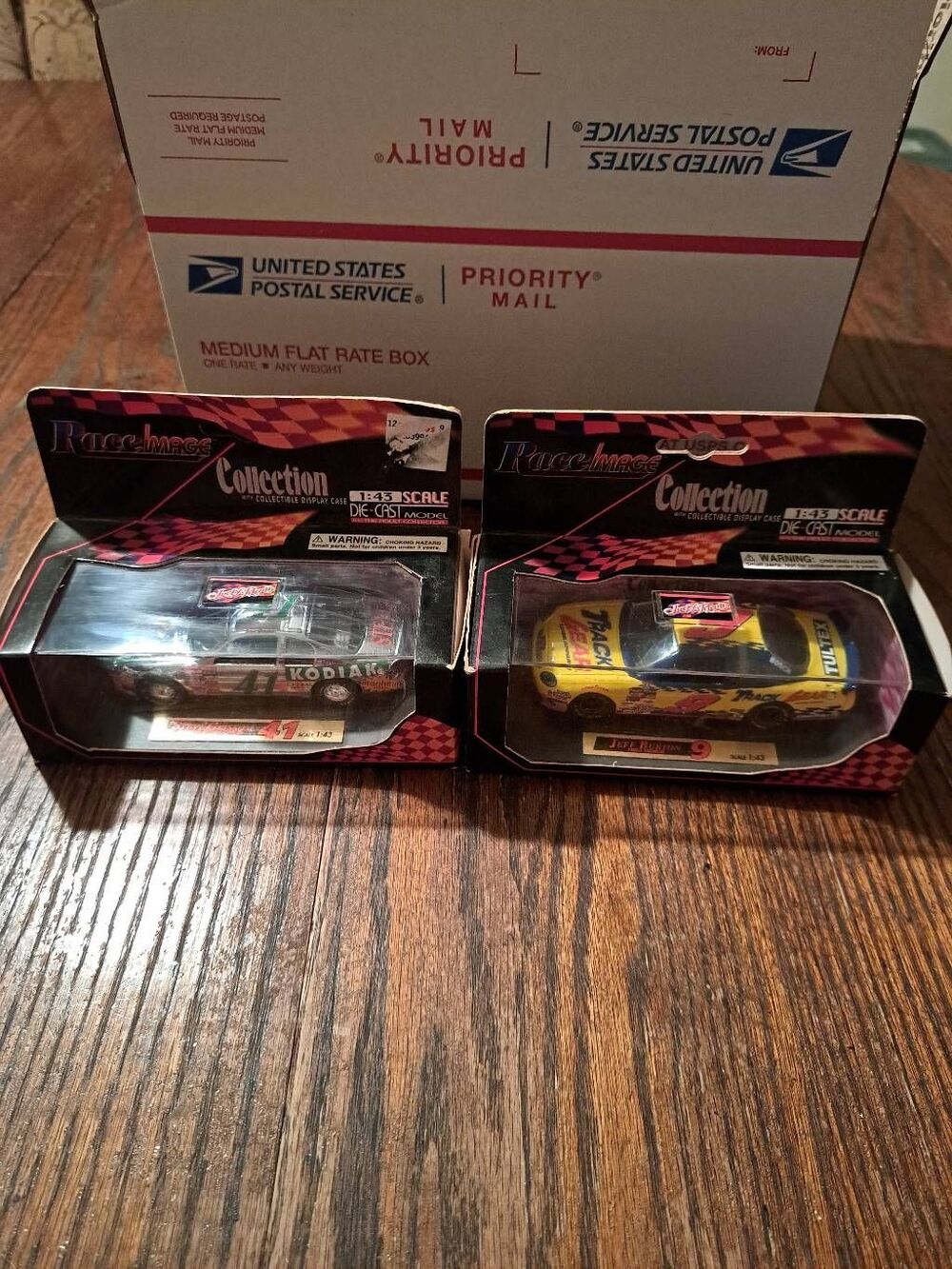 Vintage Lot 2 Race Image Jeff Burton Steve Grissom Die Cast Nascar Race Cars